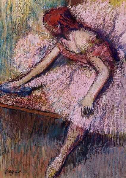 Pink Dancer I Oil Painting - Edgar Degas