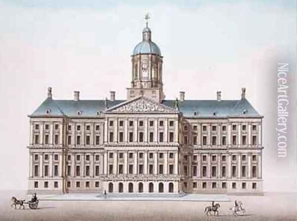 Royal Palace at Amsterdam from Choix des Monuments Edifices et Maisons les plus remarquables du Royaume des Pays Bas Oil Painting - Pierre Jacques Goetghebuer