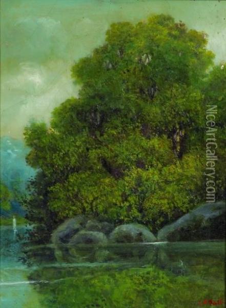 Rock Creek Oil Painting - George Fuller
