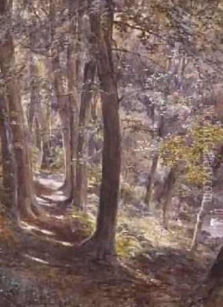 A Woodland Glade 1872 Oil Painting - Paul Jacob Naftel