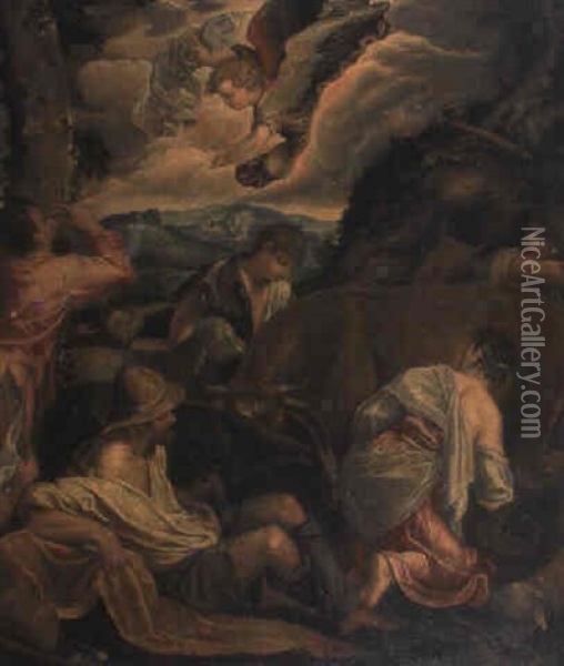 Die Verkundigung An Die Hirten Oil Painting - Jacopo dal Ponte Bassano