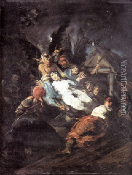 El Rapto De La Monja Oil Painting - Eugenio Lucas Velazquez