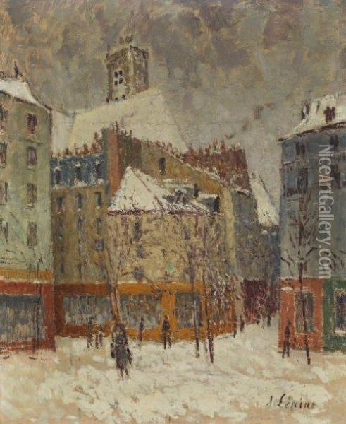 Place Enneigee Oil Painting - Joseph Lepine