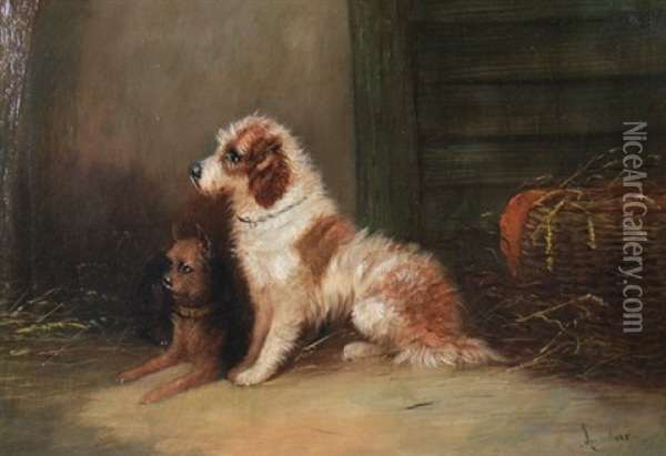 Spaniel Oil Painting - Mark William Langlois