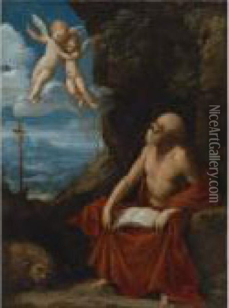 The Pentitent Saint Jerome Oil Painting - Guido Reni