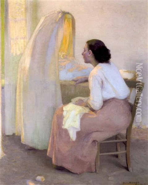 Maternity Oil Painting - Eanger Irving Couse