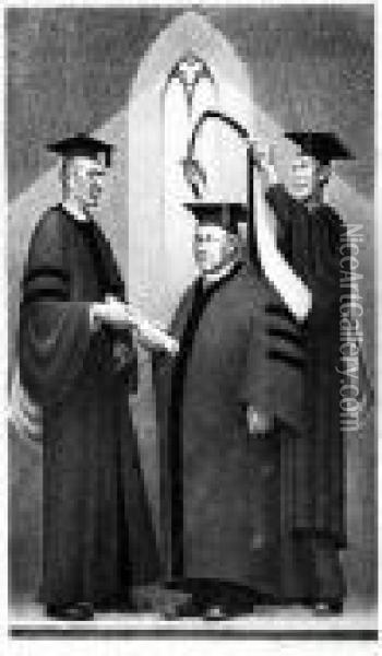 Honorary Degree Oil Painting - Grant Wood
