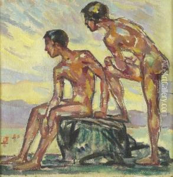 Nudi Oil Painting - Ludolf Henric Verworner