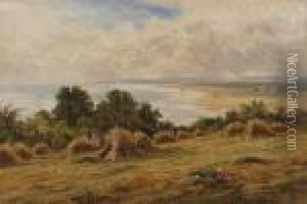 View Of The Coast Of Worthing In Sussex Oil Painting - Henry Hillier Parker