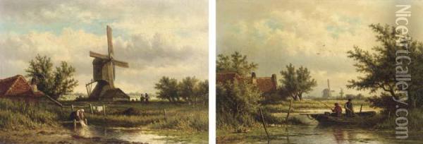 Dutch Country Life Oil Painting - Georgius Heerebaart