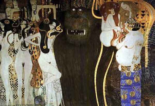 The Hostile Powers Oil Painting - Gustav Klimt