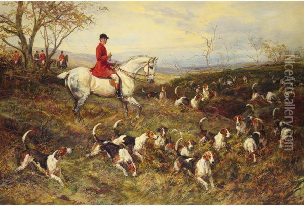 Master Of The Hounds Oil Painting - Heywood Hardy