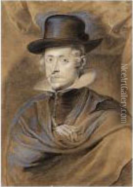 Philip Iv, Half Length, In A Hat Oil Painting - Paulus Pontius