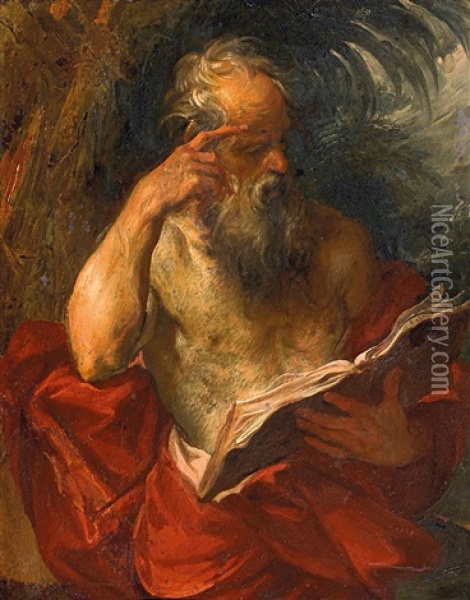 Heiliger Hieronymus Oil Painting - Paul Ryckx