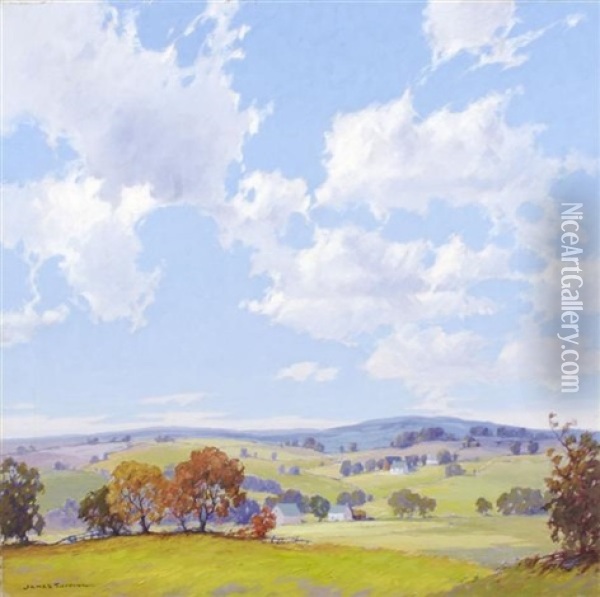 Rolling Meadows Oil Painting - James Topping