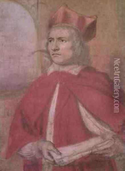 Portrait of Henry Harris as Cardinal Wolsey Oil Painting - Henry Greenhill