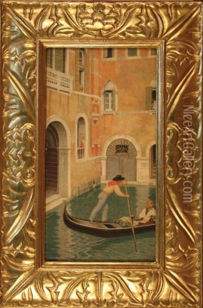 Campo De La Guerra, Venice Oil Painting - Joseph Edward Southall