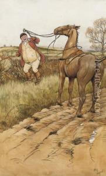 Come Hup! I Say, You Hugly Beast Oil Painting - Cecil Charles Aldin