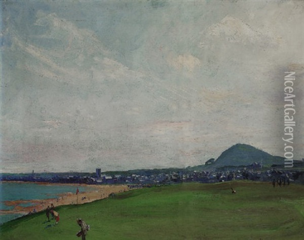 The First Green, North Berwick Oil Painting - John Lavery