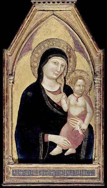 Madonna and Child Oil Painting - Jacopo Del Casentino