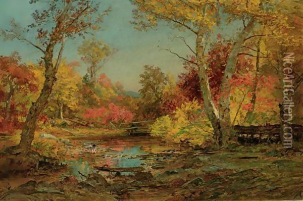 Wawayanda River In Warwick Oil Painting - Jasper Francis Cropsey