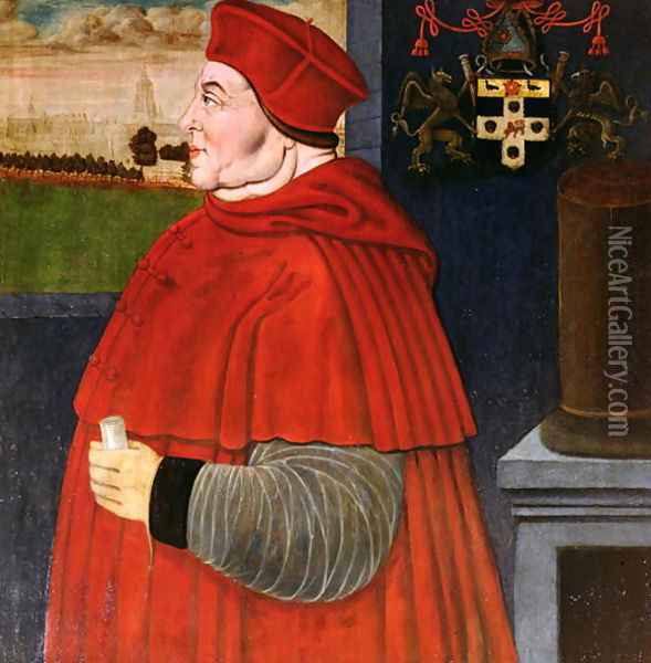 Portrait of Thomas Wolsey c.1475-1530 Oil Painting - Sampson Strong