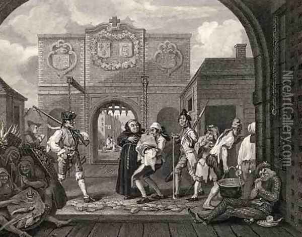 The Gate of Calais or O The Roast Beef of Old England Oil Painting - William Hogarth