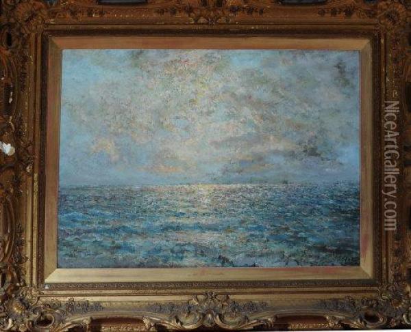 Sunrise Over The North Sea Oil Painting - John Falconar Slater