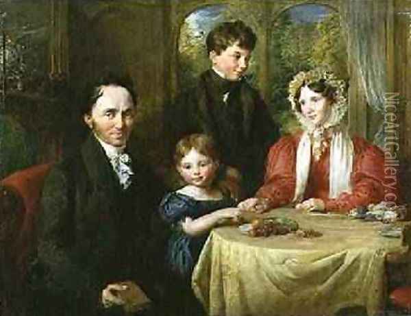 WA Garrett and Family 1830 Oil Painting - John Linnell