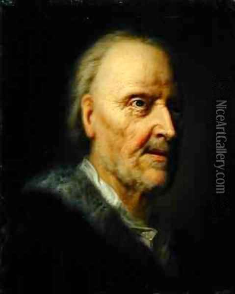 Portrait of an Old Man Oil Painting - Balthasar Denner
