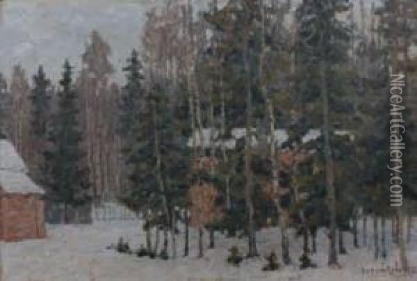 En Hiver Dans Les Bois Oil Painting - Piotr Ivanovich Petrovichev