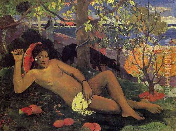 Te Arii Vahine Aka The Kings Wife Oil Painting - Paul Gauguin