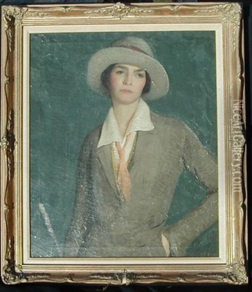 Portrait Of Miss Guerie Scott Oil Painting - Rae Sloan Bredin