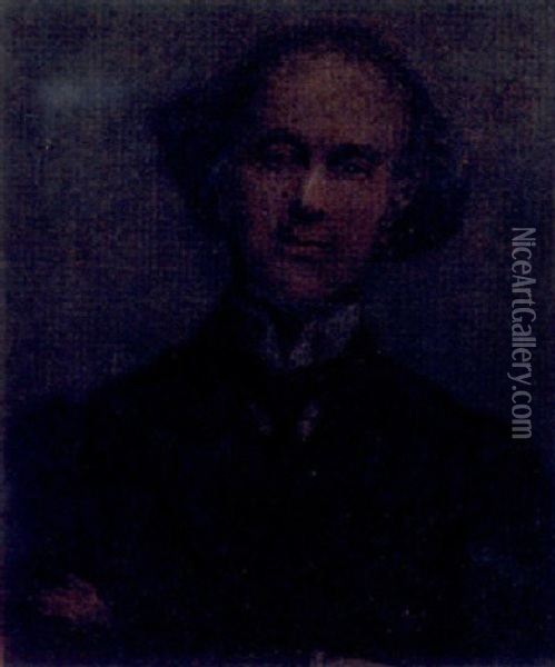 Portrait Of Gustave Van De Woestyne Oil Painting - Xavier Mellery