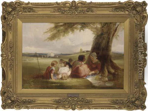 The Harvest Lunch Oil Painting - William Underhill