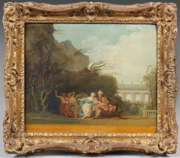 Allegorie Au Duc De Choiseul Oil Painting - Anicet-Charles-Gabriel Lemonnier