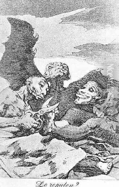 Caprichos Plate 51 They Pare Oil Painting - Francisco De Goya y Lucientes