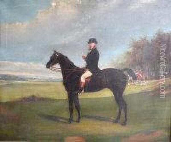 Scraptoft, Winner Of The Farmers Steeplechase At Rugby, March 8th 1869 Oil Painting - James Loder