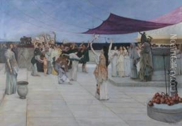 Baachus Oil Painting - Sir Lawrence Alma-Tadema