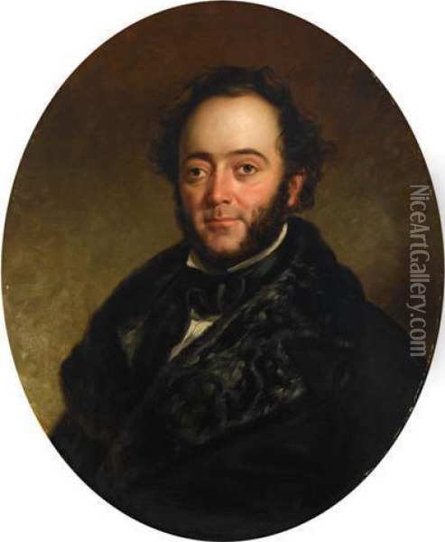 Portrait Of A Man Believed To Be Pierre Van Cortlandt Iii Oil Painting - Charles Loring Elliott