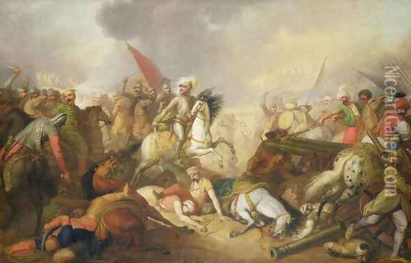 The Battle of Chocim in 1673, 1876 Oil Painting - Franciszek Smuglewicz