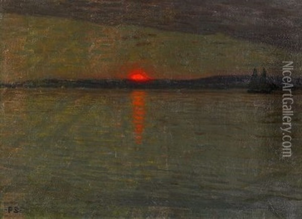 Aftonrodnad - Vastkusten Oil Painting - Pelle Svedlund