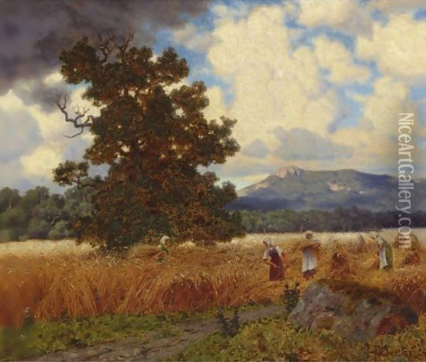 The Harvest, 1924 Oil Painting - Ivan Fedorovich Choultse