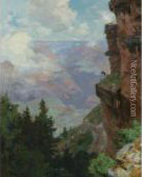 Bright Angel Trail, Grand Canyon Oil Painting - Edward Henry Potthast