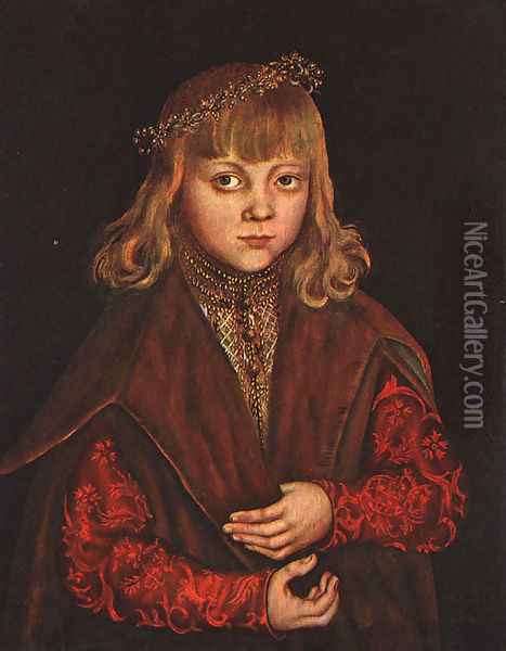 A Prince of Saxony 1517 Oil Painting - Lucas The Elder Cranach