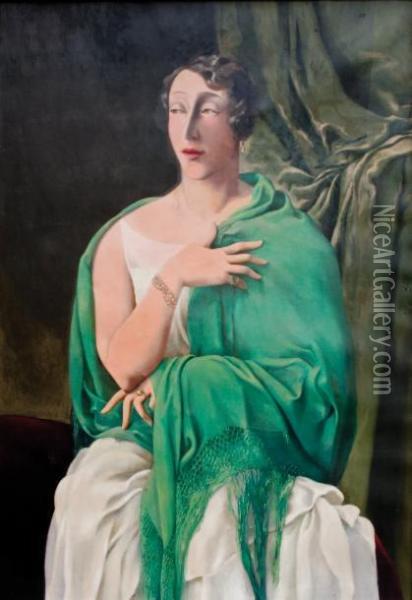  Portrait De Madame Tronchin  Oil Painting - Jean-Louis Gampert