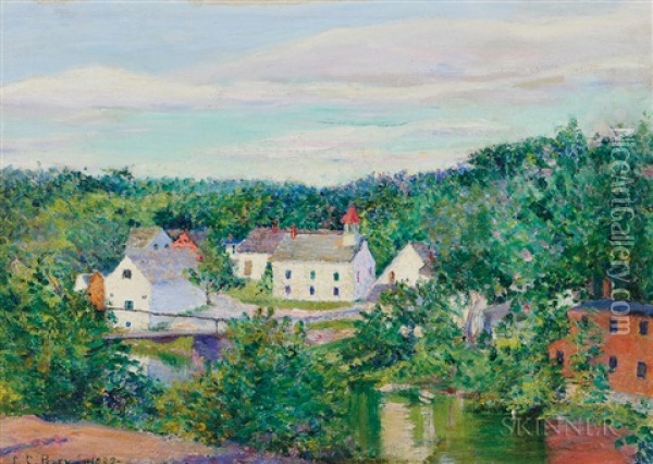 Cottages, Spring Oil Painting - Lilla Cabot Perry