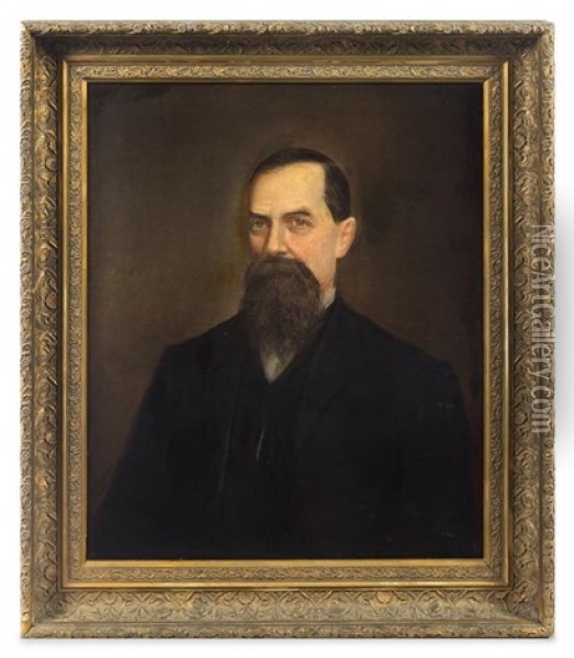 Portrait Of A Man, 1889 Oil Painting - George W. Morrison