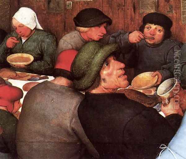 Peasant Wedding (detail) 1567 2 Oil Painting - Jan The Elder Brueghel
