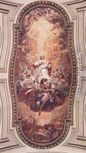 Glory of St Eusebius Oil Painting - Anton Raphael Mengs